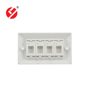 LIYUAN LY-FP41+LY-FP44 UK Keystone Jack Faceplate for <strong>Networking</strong> Cable <strong>Solution</strong> for Use in China - Product Image 1