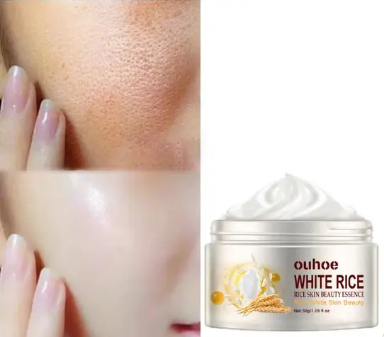 Riz blanc blanchissant crème pour le visage Anti-âge fondu ridules mélanine Pigment dissolvant rides améliorer les soins de la peau hydratante terne