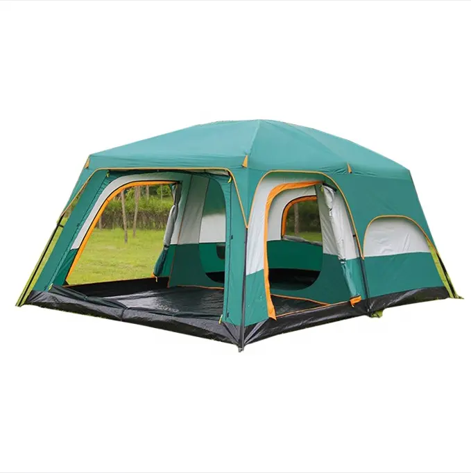 Nouveau So-Easy 8-12 personnes carpa grand Camping en plein air automatique étanche à la pluie épaissir Double couches aluminium pôle tente extérieure tenda