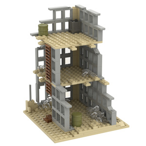 WW2 bloques de construcción militares campo de batalla Blockhouse accesorios modelo Sentry Tower Command Post Bunker modelo juguetes regalo
