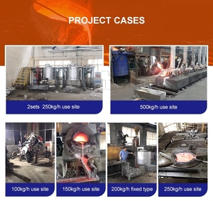 500kg 1ton nóng chảy Nhôm tái chế Lò thủy lực giảm tốc nghiêng cảm ứng nhôm nóng chảy máy tự động đúc dòng - Product Image 2