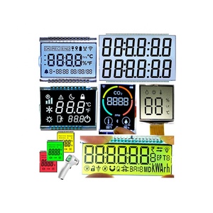 Produttore Personalizza Trasparente di Piccola Dimensione Cifre 7 Segmenti LCD Modulo Seriale Per La Temperatura e Misuratore di umidità - Product Image 1