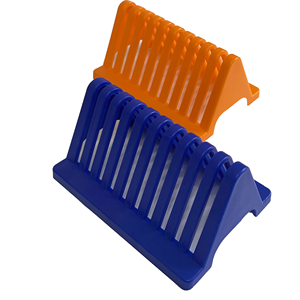 Estante de drenaje de portaobjetos de microscopio de laboratorio de 10 lugares de plástico duradero personalizado de alta calidad - Product Image 1