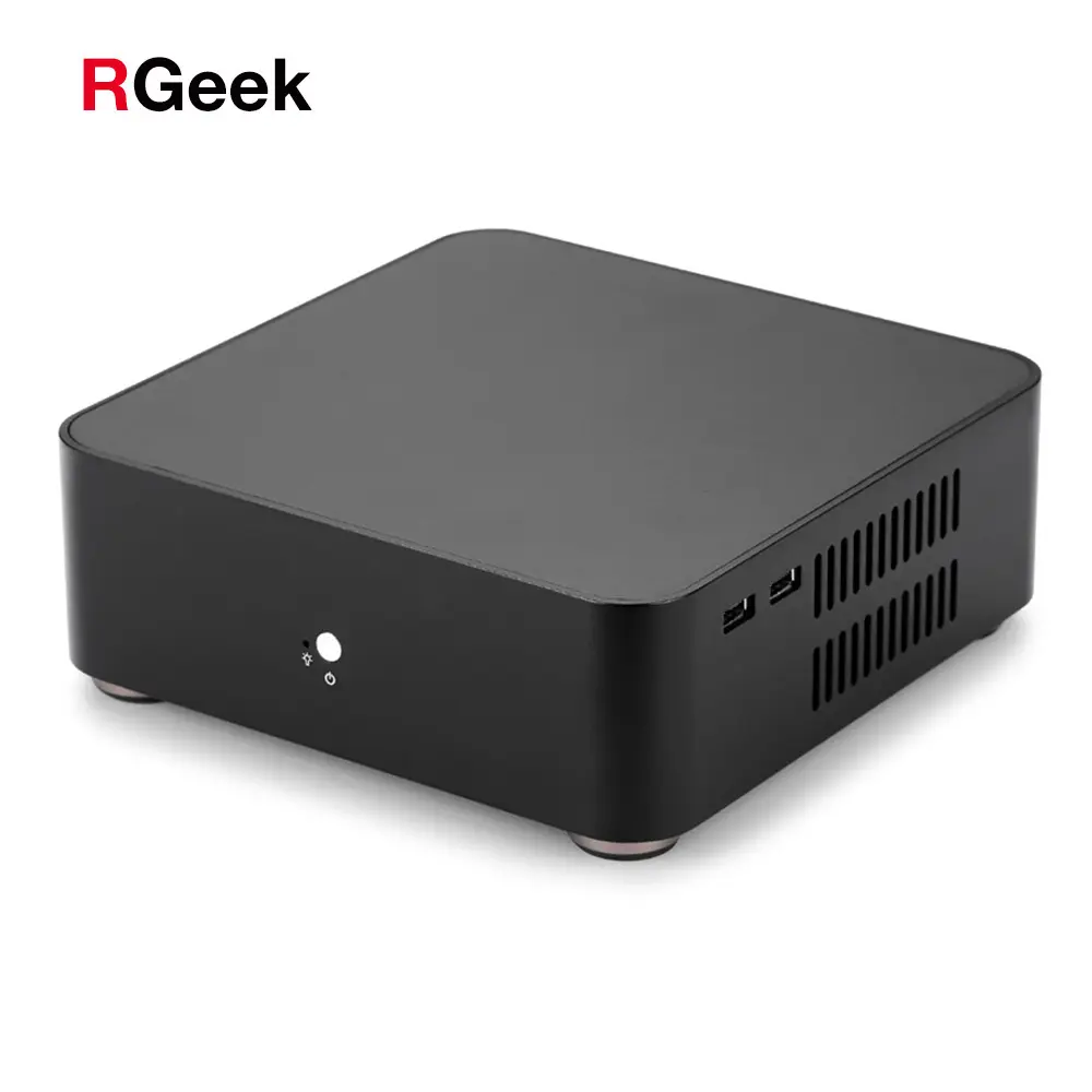 RGeek-caja pequeña de PC L65 personalizada, USB 2,0, Micro Pico ITX, Micro ATX, fabricante Mini, Miniitx, delgada, chasis, Torre