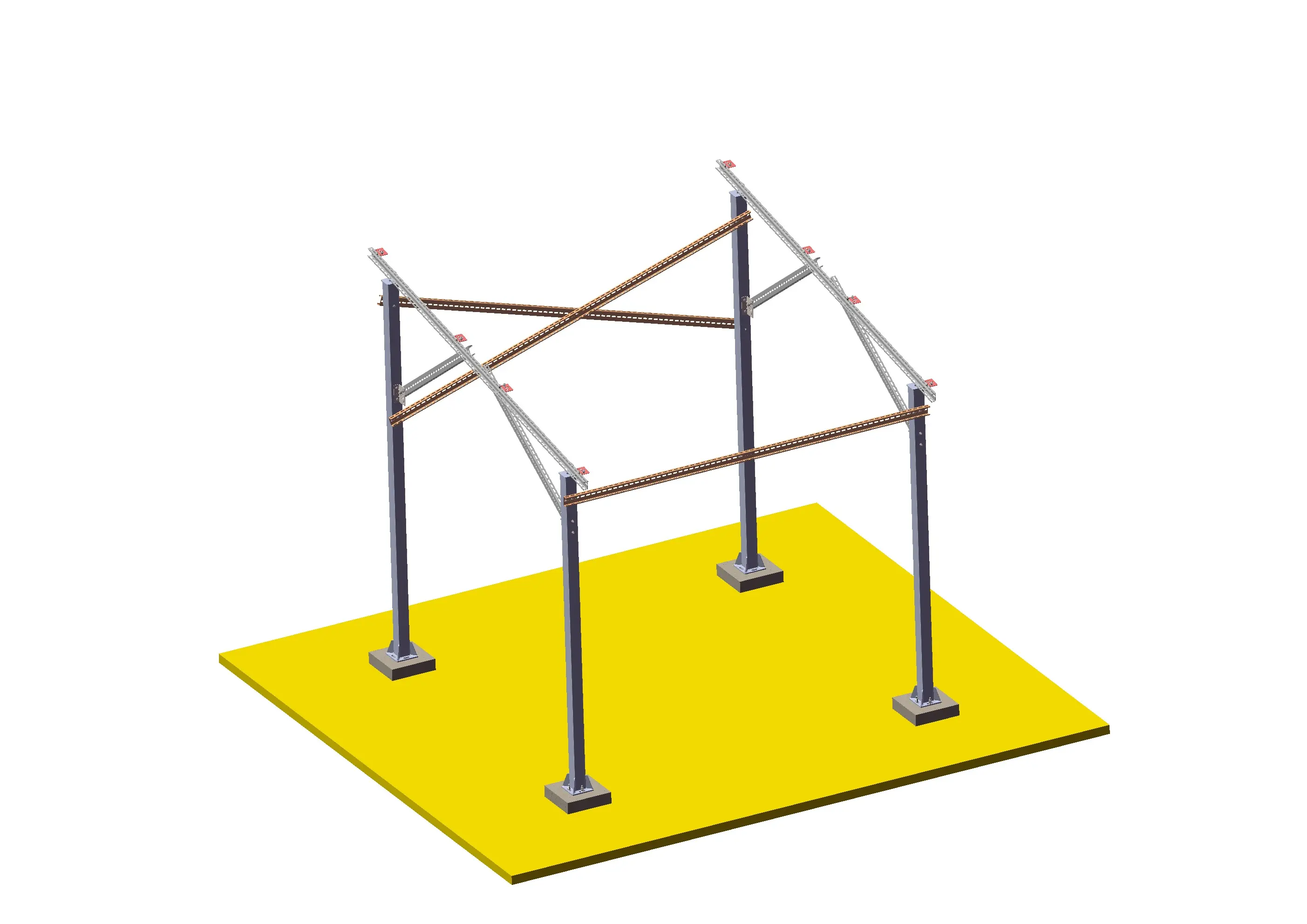 Sistemas de montaje en tierra fotovoltaica estructuras de montaje solar tipo C de acero galvanizado