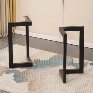 Bàn gỗ rắn chân Khung và chân với sắt nghệ thuật cho hội nghị máy tính và văn phòng bàn-hiện đại Thiết kế đơn giản - Product Image 1