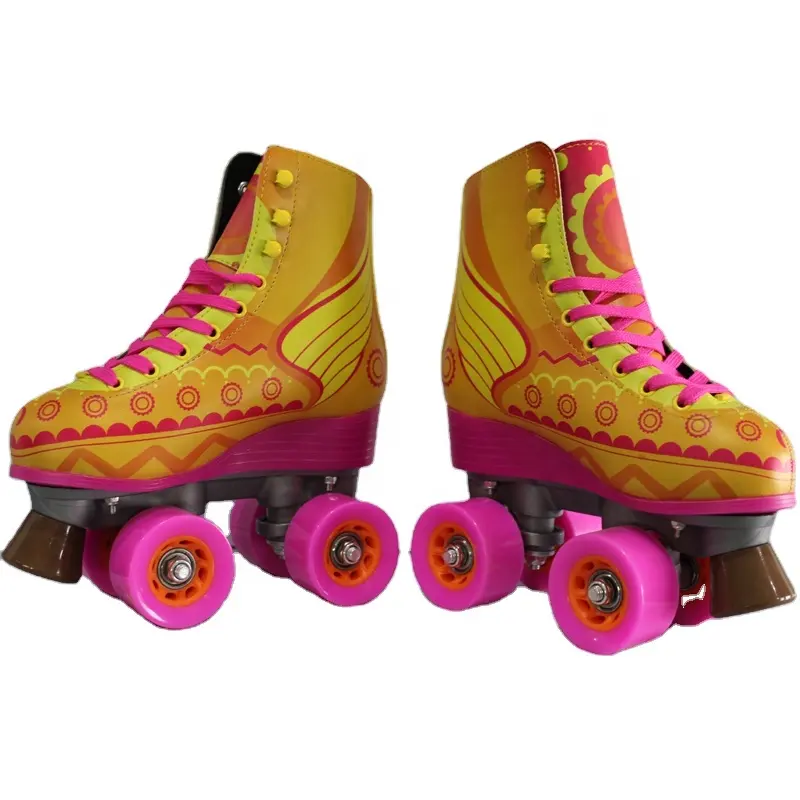 Nuovo design Soy luna roller skate 60*32mm big PU lampeggiante ruota quad pattini a rotelle scarpe per bambini