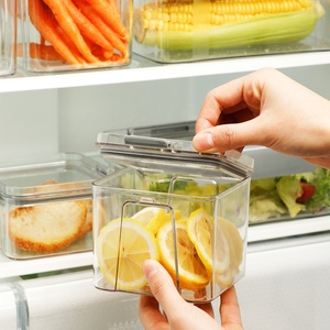 灰色可堆叠食品储存容器透明密封保鲜盒厨房储物盒食品 - Product Image 3