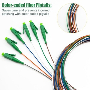 Sonlandırılmamış 6/12 fibere sıcak satış LC/APC ceketsiz renk kodlu Single tek modlu PVC(OFNR) 0.9mm Fiber optik lif - Product Image 5