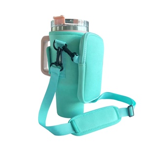 Sıcak satış 40oz tumbler kupası şişe kol anahtar veya kart için zip telefon cebi ile neopren malzemeden yapılmış