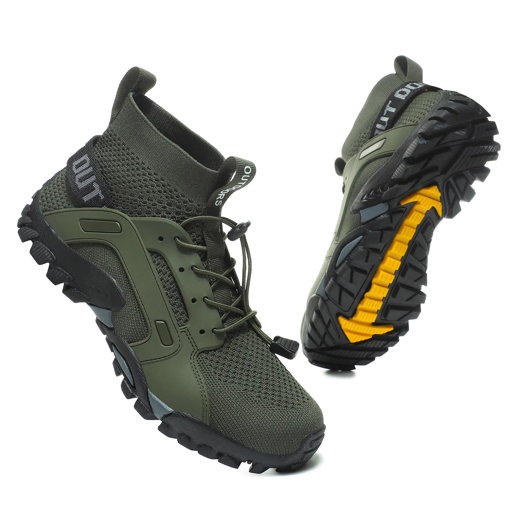 Botas de agua de Trekking de corte medio para hombre, talla grande, para pesca y senderismo, envío directo