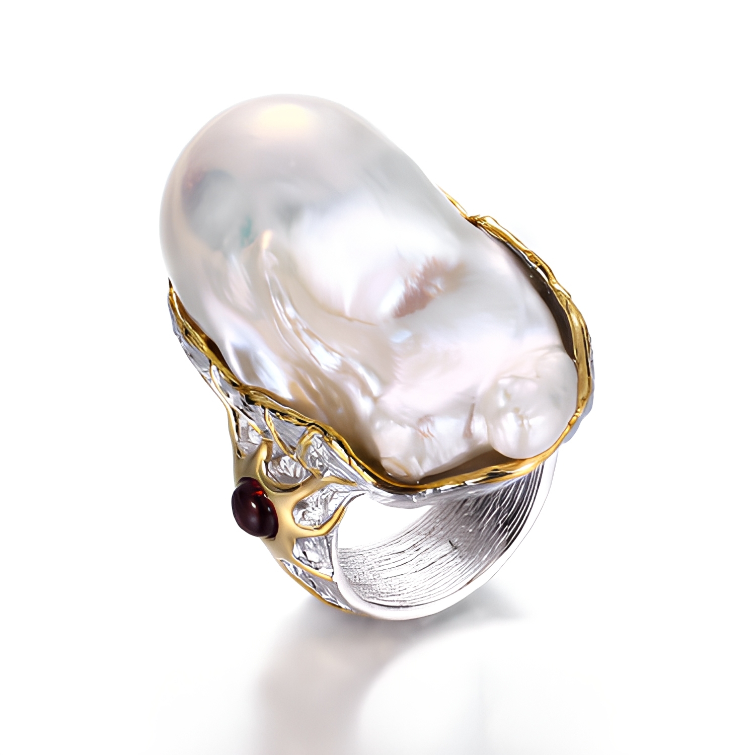 Rodio bianco + oro 18 carati
