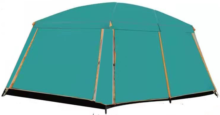 Green fully enclosed outer tent-heavy rain protection