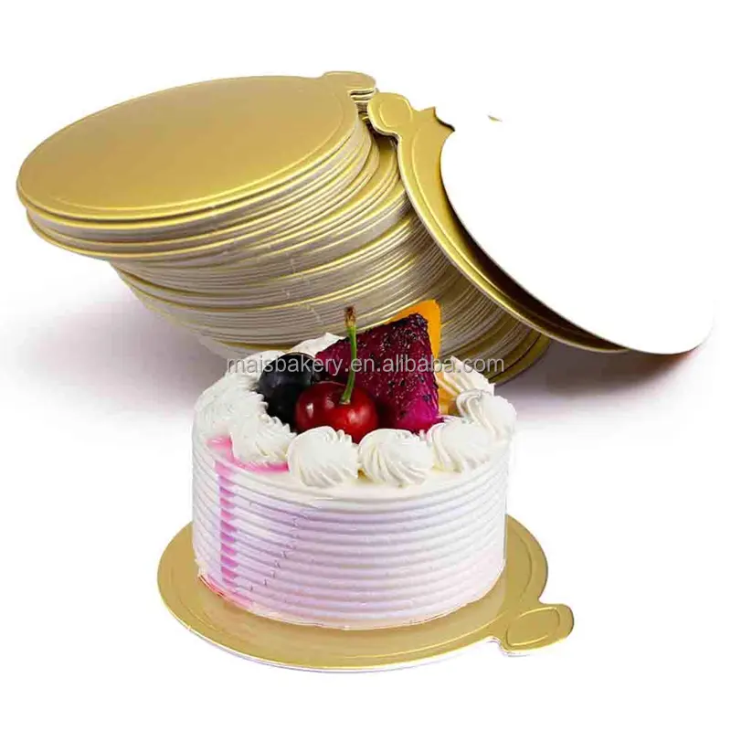 Maisbaker 100 pièces Mini planche à gâteaux Mousse cartes à gâteaux plateaux à Dessert assiettes à pâtisserie dorées
