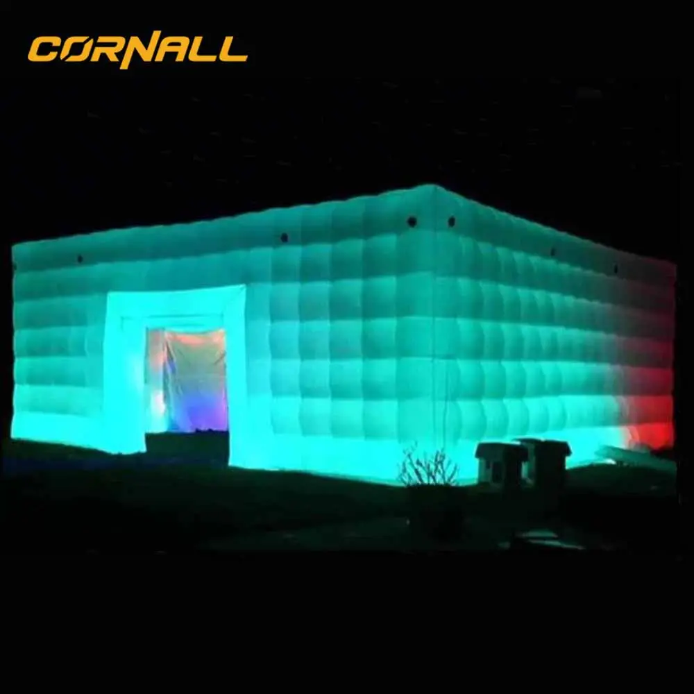 Thiết kế mới thương mại LED Disco VIP phòng chờ bơm hơi di động hộp đêm lều với đèn và âm nhạc Inflatable bar bên