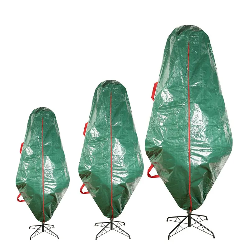 Borsa dell'albero di natale in tessuto 600D facile da trasportare in posizione verticale con custodia per albero di natale regolabile anti-strappo