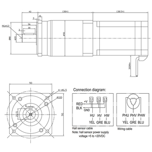 <strong>86mm</strong> High Torque Low Rpm <strong>Electric</strong> Brushless Dc Planetary Gear <strong>Motor</strong> with Power off Brake and Optical Encoder 48v Bldc <strong>Motor</strong> - Product Image 6