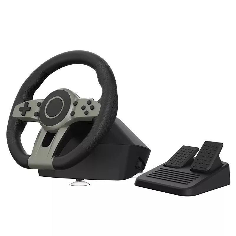 Soporte de conducción de coche de 270 grados, volante de carreras de doble vibración con pedales para PC/PS3/PS4 PS5/Xbox one /Switch