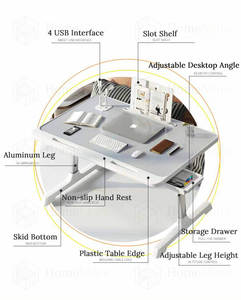 Tragbare klappbare Schlafzimmer Student Study Table Schreibtische Höhen verstellbare Notebook-Computer tisch Faltbarer Laptop-Schreibtisch - Product Image 3