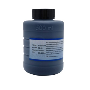 Impresión Digital de tinta negra a base de solvente de secado rápido 500ml 1240 1010 FAC1240 FAC1010 con Chip RFID para máquina de codificación Linx