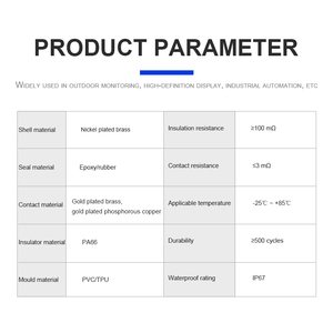 ซ็อกเก็ตโลหะกันน้ำ M5 3pin ขั้วต่อแผง PCB 4Pin ด้านหน้าและด้านหลังซ็อกเก็ตปลั๊กตัวผู้และตัวเมีย - Product Image 6