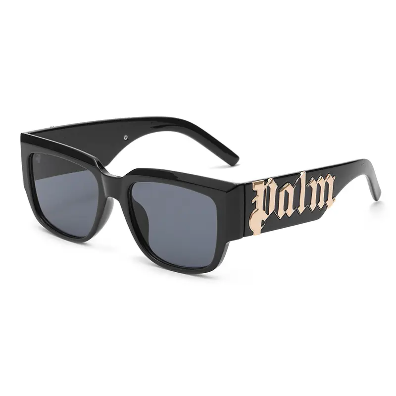 2023 Fashion Men Women Black Square Rectangle Sunglasses Small Frame Steampunk Outdoor UV Protection Glasses 2023