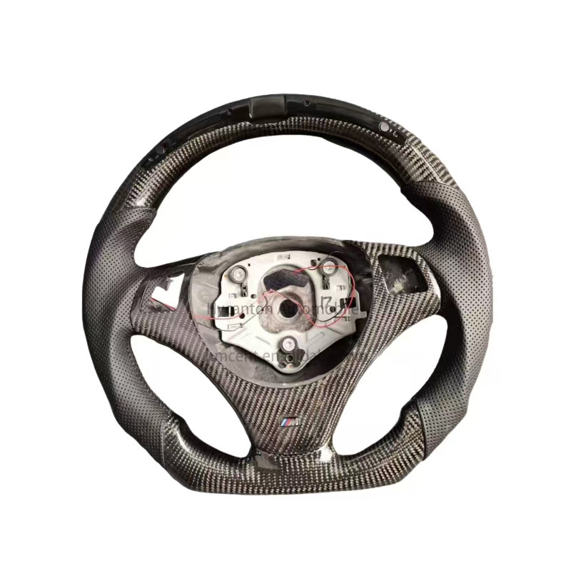Black stitching+carbon fiber+leather+led+without hole