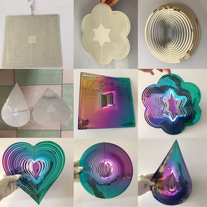 กังหันลมหมุนรูปหัวใจ3D ทำจากสแตนเลสใช้ในบ้านสวนผลิตจากโลหะทนทานออกแบบได้ตามต้องการ - Product Image 6