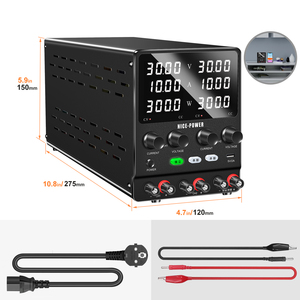 Fuente de alimentación ajustable Variable de salida de doble canal de CC 30V 60V 10A 20A Fuente de alimentación de alta precisión de salida con pantalla de alimentación - Product Image 4