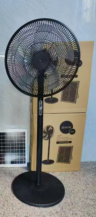 Ventilateur solaire 16 pouces noir