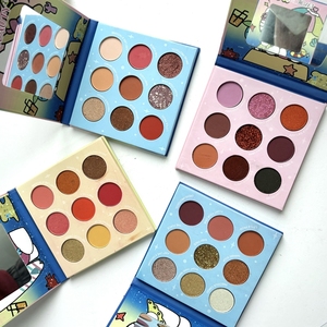 Merhaba kiti 9 göz farı mini makyaj özel pırıltılı mat uzun ömürlü paleti göz farı özel etiket su geçirmez sombra de ojos - Product Image 2