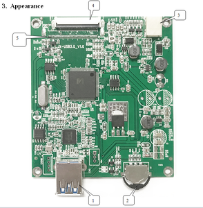 Placa controladora de monitor de pantalla LCD LVDS RGB de tamaño pequeño con fuente de alimentación de cable USB único y transmisión de vídeo, para uso de accesorios - Product Image 1