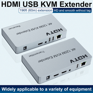 Extensor HDMI USB KVM de alta calidad sobre Cat 5E Cat 6 HDMI 120M extensor HDMI USB2.0 extensor de video - Product Image 2