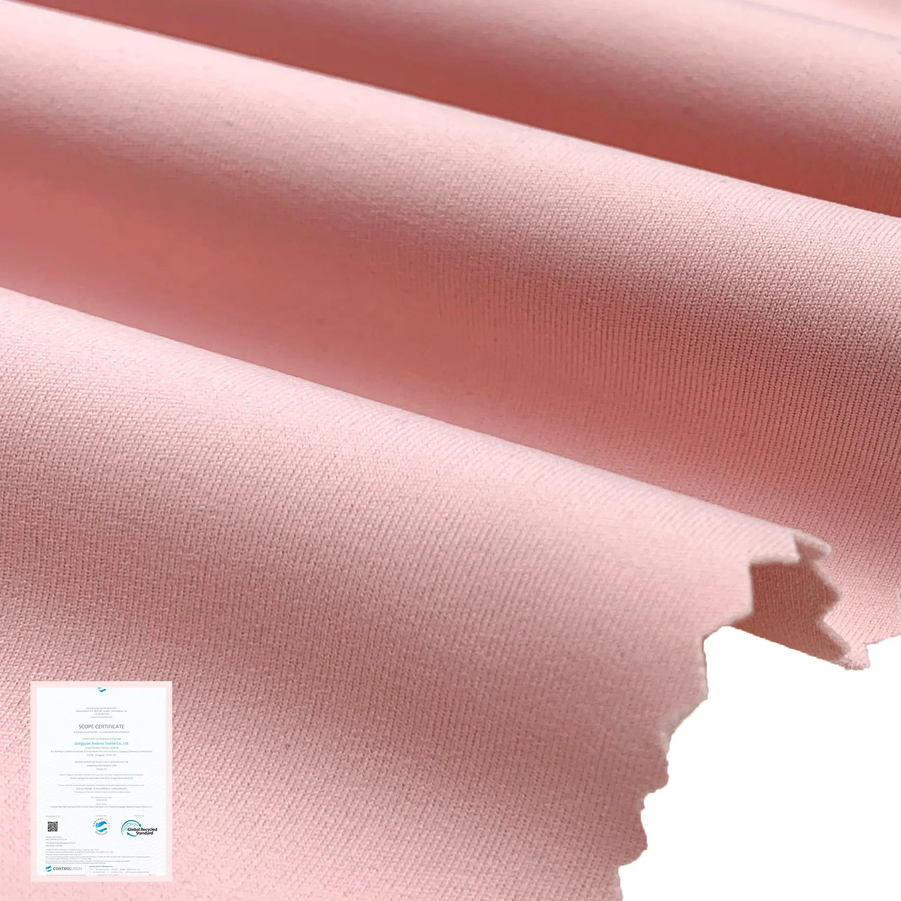 Ecológico GRS certificado nylon 75 spandex 25 alta elasticidad yoga ropa deportiva tela reciclada