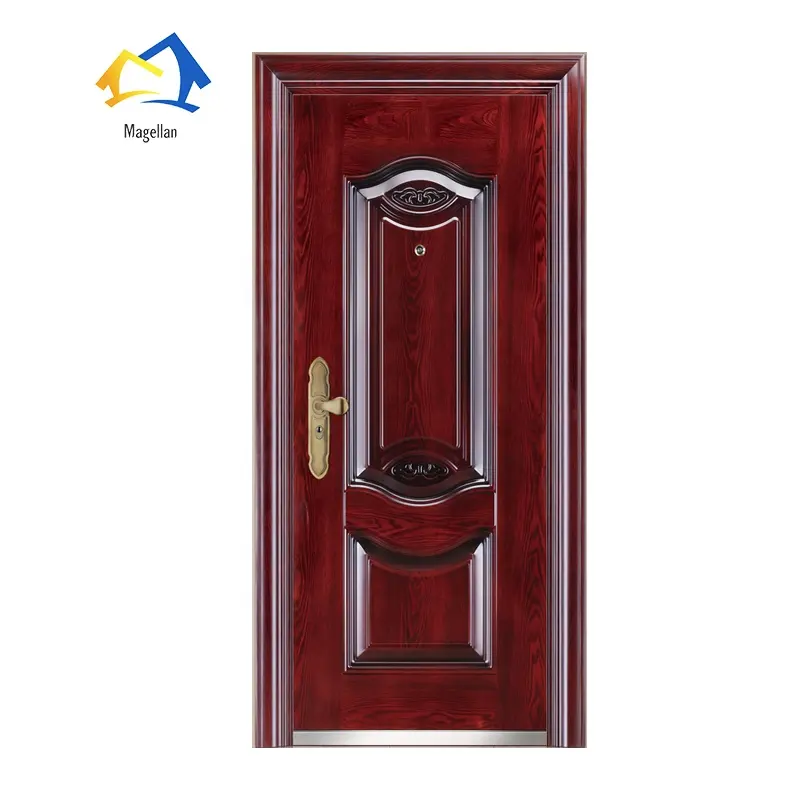 High Quality Safety Entry Wrought Iron Door Security Steel Door For House