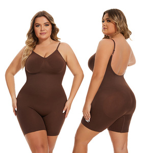 新デザイン弾性ニット女性用おなかコントロールファハスフルボディプラスサイズシームレスバックレスボディシェイパー女性用