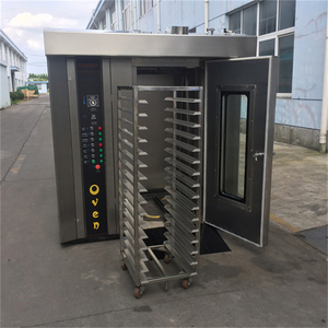 Neuer automatischer Diesel-Drehrohrofen mit sechzehn Platten für die Bäckerei der Video fabrik zur Herstellung verschiedener gebackener Produkte aus Mais früchten und-nüssen