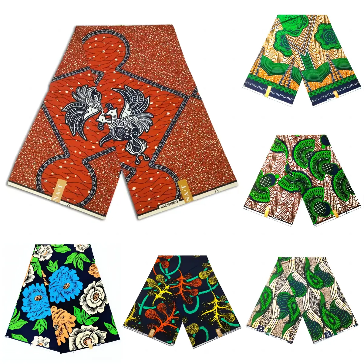 Tùy Chỉnh 100% Polyester Vải In Vải Sáp Châu Phi Sexy Quần Áo Phụ Kiện Châu Phi Dệt Kim Polyester Vải Quần Áo