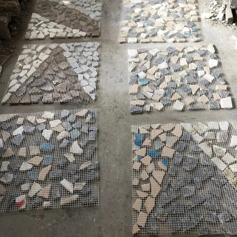 Vente en gros de carreaux de mosaïque en terrazzo pour cuisine ou salle de bain ou de piscine carrelage mural en terrazzo