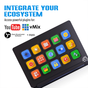 Mini teclado con pantalla LCD Visual para jugadores Teclas macro programables y atajos de teclado Interfaz USB de diseño Streamdock