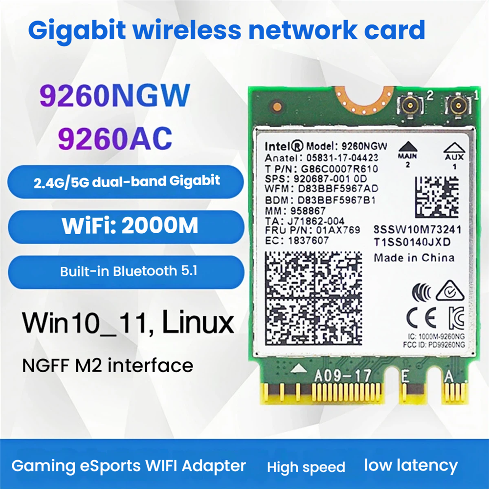 9260NGW NGFF M.2 Vert