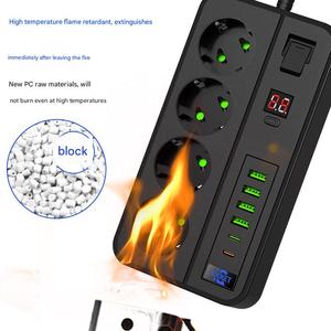 Enchufe multifuncional Estándar europeo Enchufe de apagado temporizado inteligente 4 enchufes USB - Product Image 4