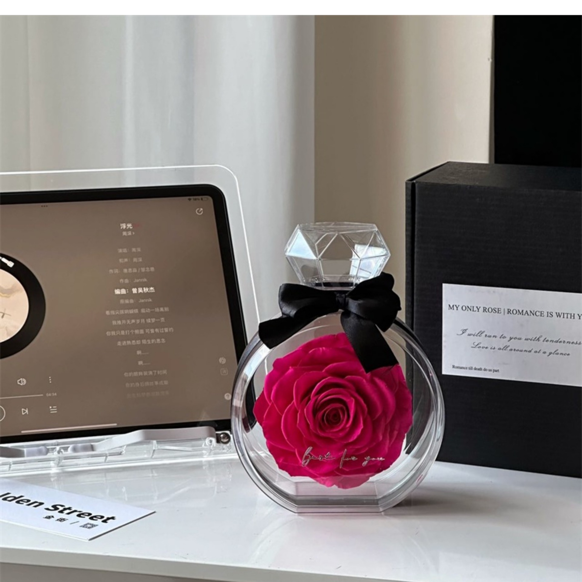 Perfume rose-rose red