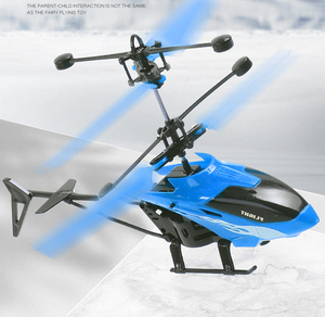 LONGXI Infrared Control Helicopter <strong>Rc</strong> Aeroplane Flight Controller air Plane Helicopter <strong>Rc</strong> Remote Control Blue Toy <strong>Kit</strong> - Product Image 5