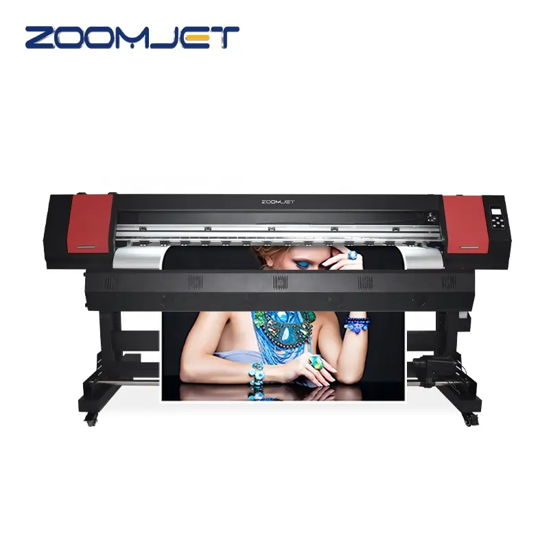 1.8M 1440Dpi Dx7/Xp600 Enkele Of Twee Koppen Drukmachine Vinyl Digitale Flex Outdoor Groot Formaat Eco Oplosmiddel Printer