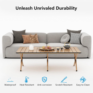 Mô Hình Phổ Biến Gấp Cắm Trại Bảng Thép Carbon Dã Ngoại Bảng Đồ Nội Thất Ngoài Trời Nhiệm Vụ Nặng Nề Di Động Cắm Trại Bảng BBQ Bàn - Product Image 3