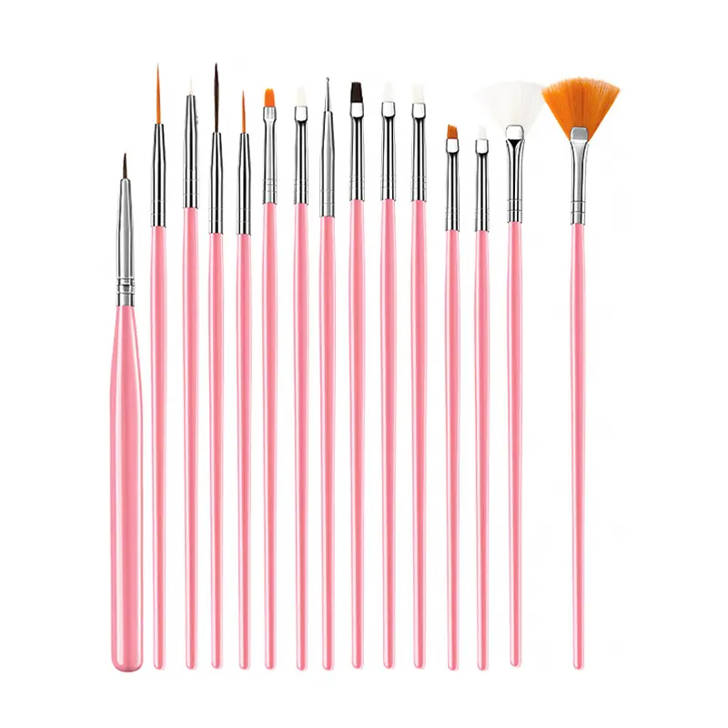 15pcs Fondant Sugar Food Safe Paint Bolo Decoração Suprimentos Cookie Bolo Pintura Brushes kit Nail art pen