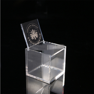 Logotipo personalizado <span class=keywords><strong>Clear</strong></span> Acrílico <span class=keywords><strong>Display</strong></span> Storage <span class=keywords><strong>Box</strong></span> Caixa retangular Acrílico Caixa com Dobrável Tampa