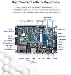 Placa base I.MX6 Quad Core, placa base única para ordenador, compatible con sistema Linux para automatización industrial - Product Image 4