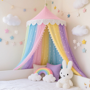 Cầu Vồng Lưới Thoáng Khí Muỗi Lưới Giường Tán Chống Muỗi Bìa Cho Phụ Nữ Cô Gái Công Chúa Phòng Ngủ Trang Trí Nội Thất Cho Tất Cả Các Mùa - Product Image 3